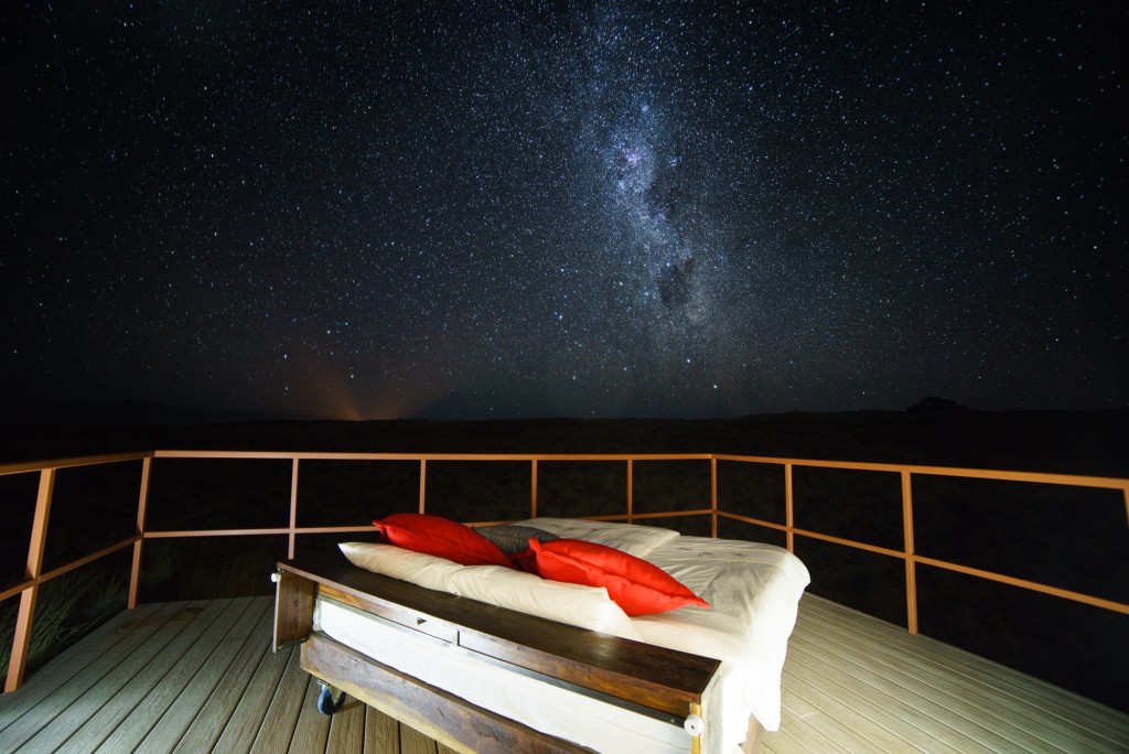The Milky Way Rises Over Our Outdoor Bed At The Gondwanna Collection Namib Dune Star Camp