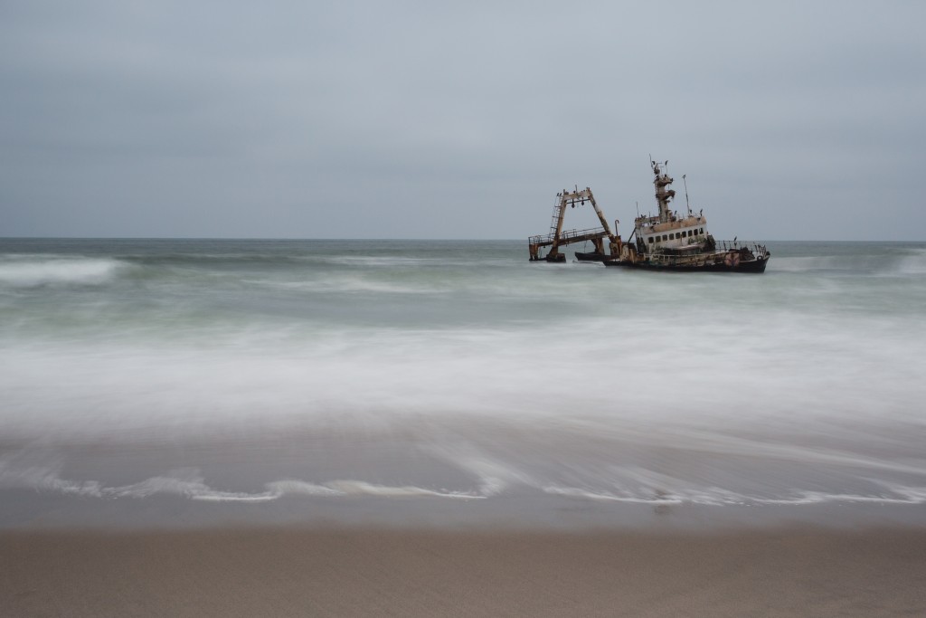 The rugged Skeleton Coast is home to countless shipwrecks, battered and beaten and left to decay in this remote corner of Namibia. 