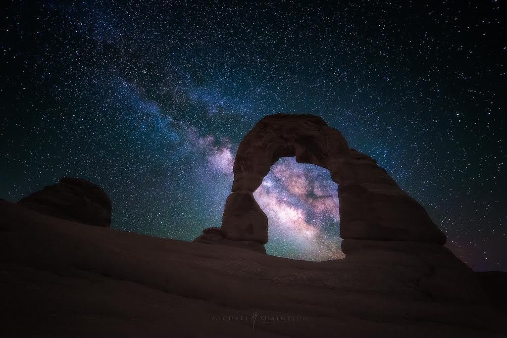 Michael Shainblum Milky Way Arches National Park Utah