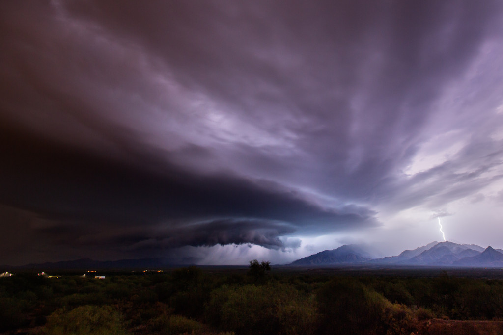 There are very few words to describe June 30th, 2015 in southern Arizona. Not only did the monsoon start early this year, but a few days into it the weather intensified, cape increased and we have some abnormally high wind shear. That turned a normal monsoon chase into what was akin to being in the central plains. I saw at least two legit supercells, including this beast that came over the Santa Rita Mountains after being tornado warned an hour before near Whetstone. A completely amazing afternoon and evening of chasing...I wont soon forget it.