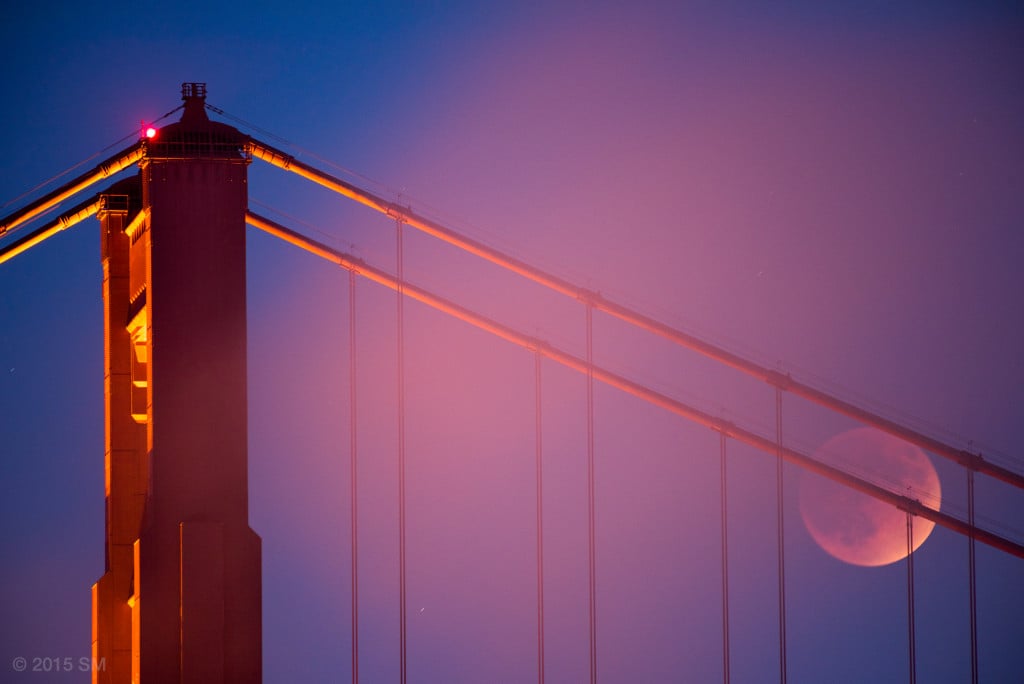San Francisco Golden Gate Bridge Blood Moon Supermoon Lunar Eclipse