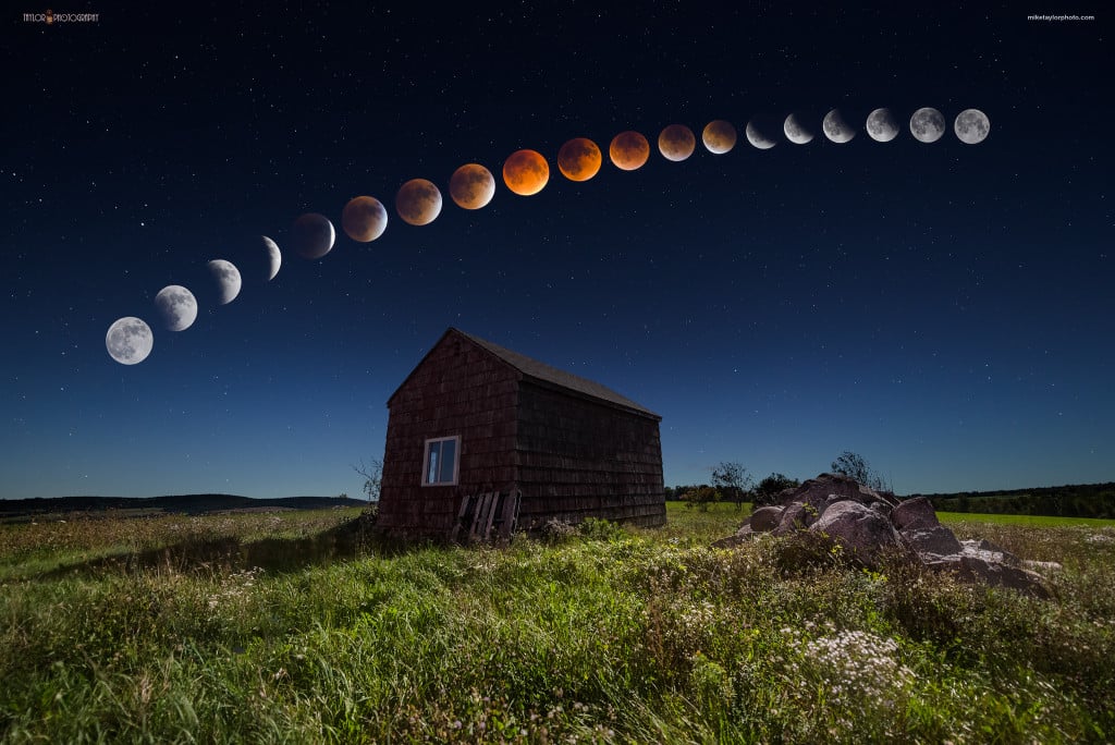 Supermoon Blood Moon Maine By Mike Taylor