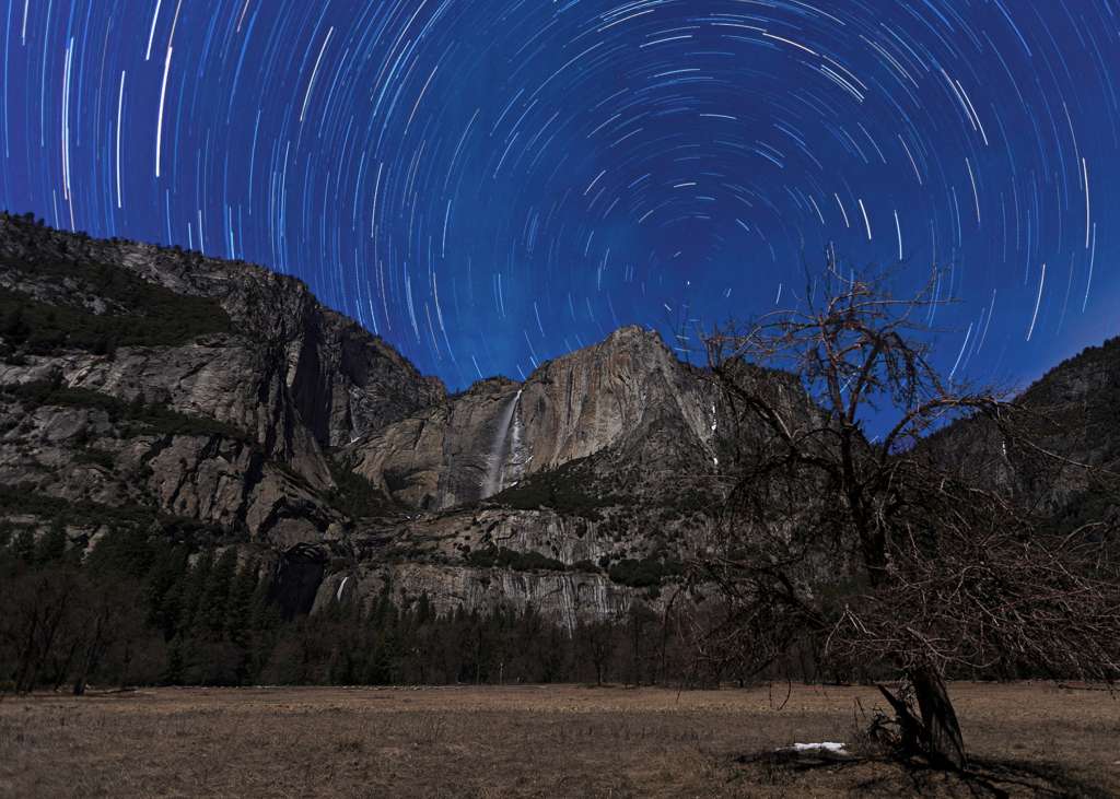 Half Dome Yosemite Falls Star Trails Casey Mccallister