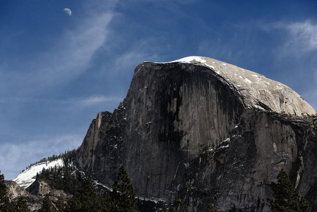 Half Dome Yosemite Moonrise