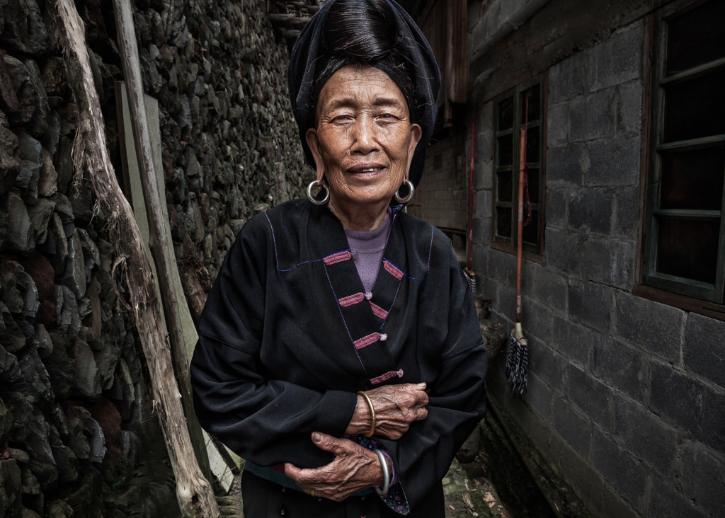 Woman from Xiaozhai Village near China's Longji Rice Terraces. This image was taken within a short walk of her house.