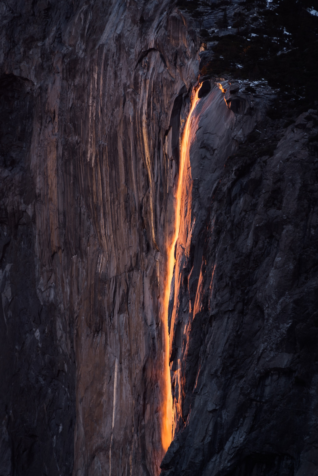 Blood Orange Horsetail Fall Yosemite National Park Taylor Gray