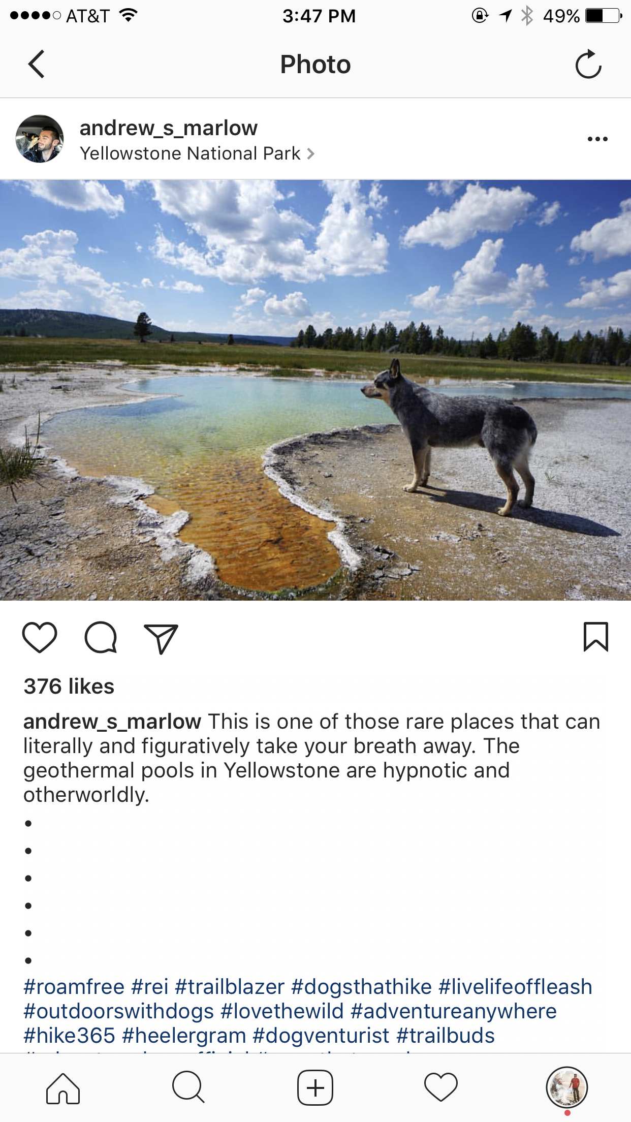 Andrew goes places instagram