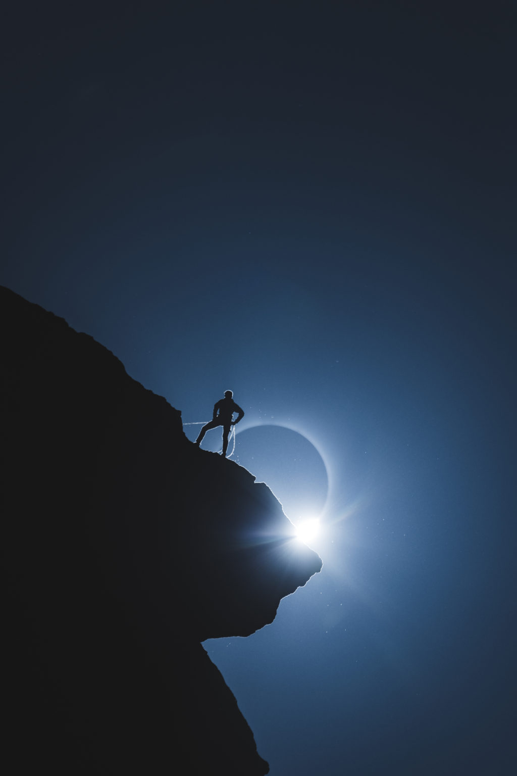 The Story Behind the Viral Photo of a Rock Climber In Front of the Solar Eclipse